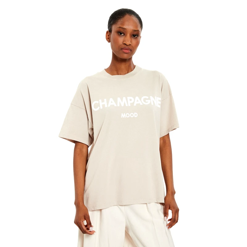 ViCOLO ViCOLO T-Shirt RB0399 Μπεζ Regular Fit