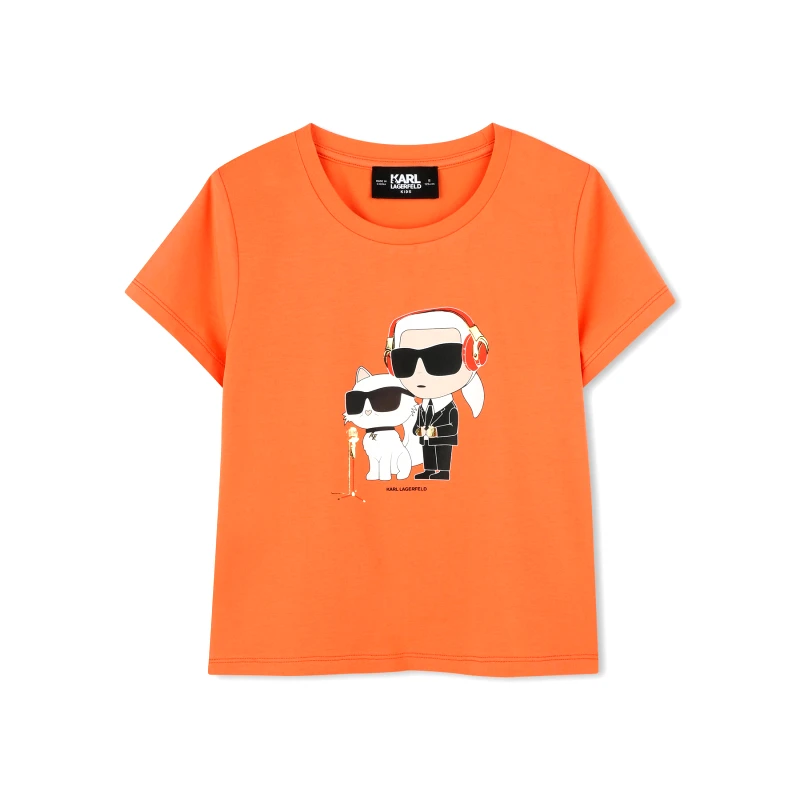 Karl Lagerfeld Kids Karl Lagerfeld Kids T-Shirt Z30492 S Πορτοκαλί Regular Fit