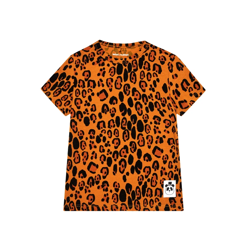 MINI RODINI Mini Rodini T-Shirt Basic Leopard 1000000213 Καφέ Regular Fit
