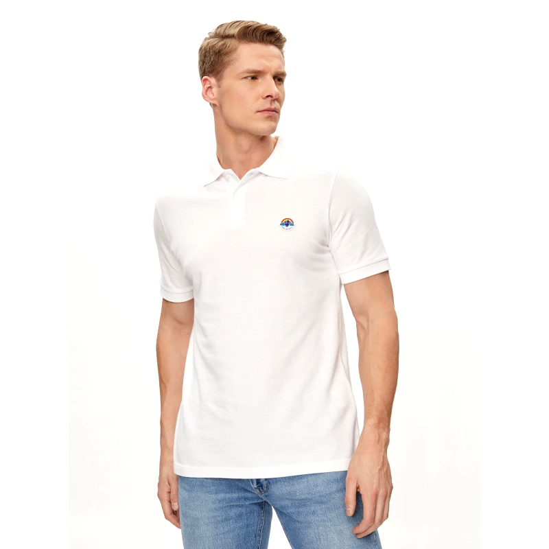 Save The Duck Save The Duck Polo Ovidio DR1213M-BATE18 Λευκό Regular Fit