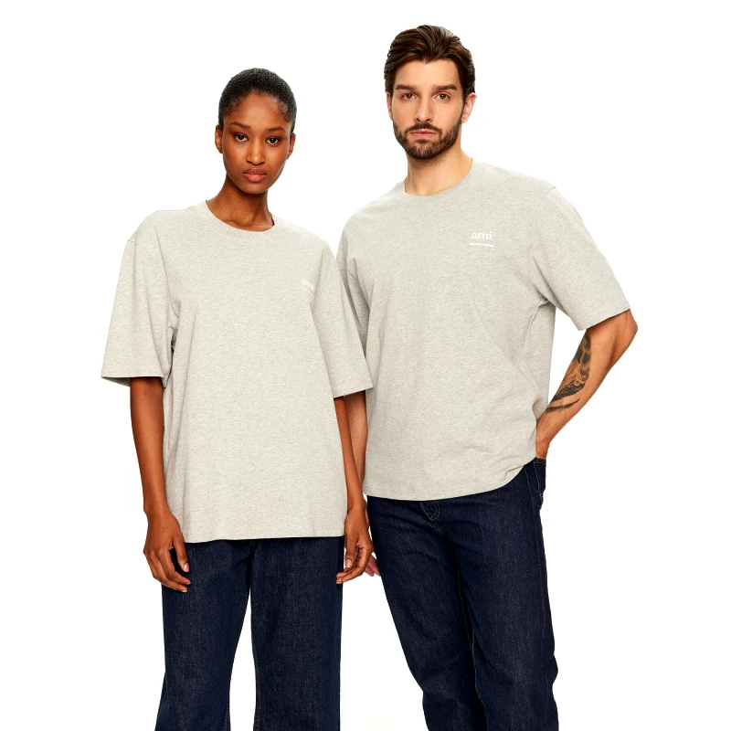 AMI Paris AMI Paris T-Shirt UTS024.726 0951 Γκρι Regular Fit