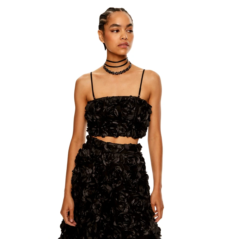 ROTATE ROTATE Τοπ Emili 112949100 Μαύρο Slim Fit