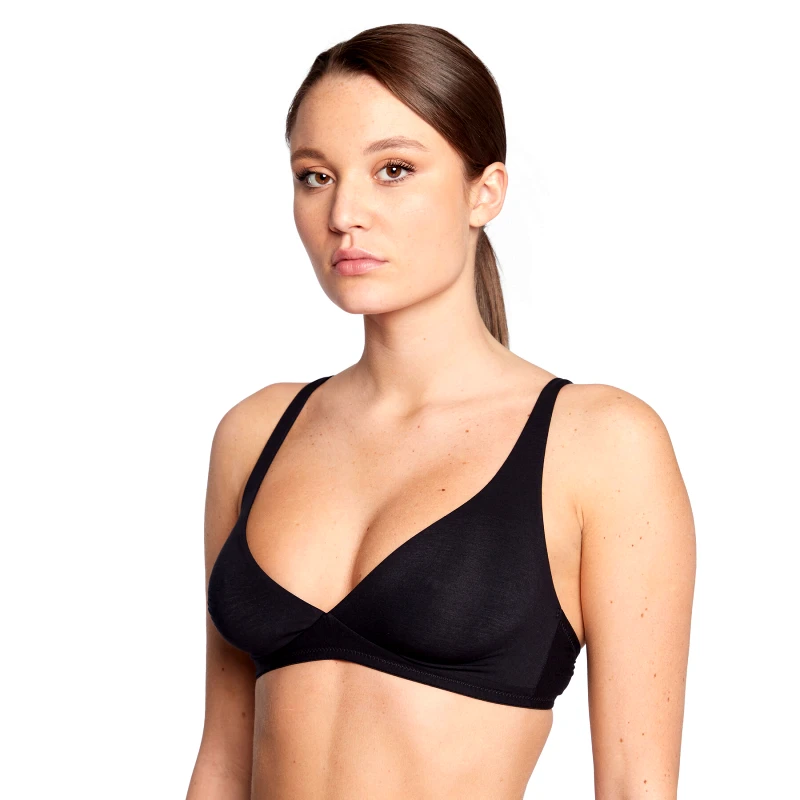 Hanro Hanro Σουτιέν Bralette Cotton Sensation 1387 Μαύρο