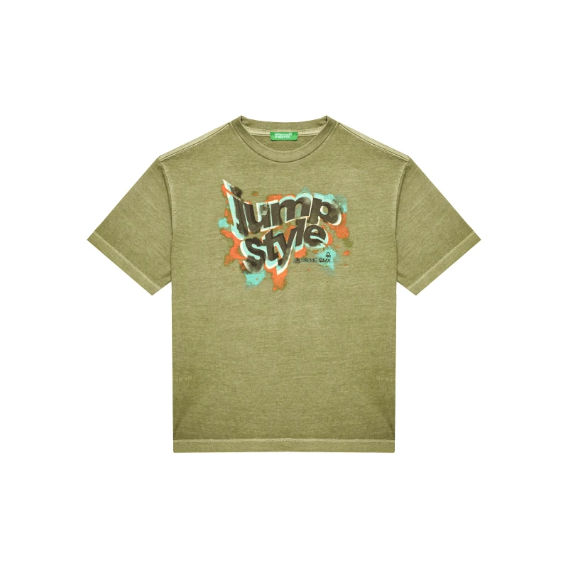 United Colors Of Benetton United Colors Of Benetton T-Shirt 3PCMC10N7 Πράσινο Regular Fit