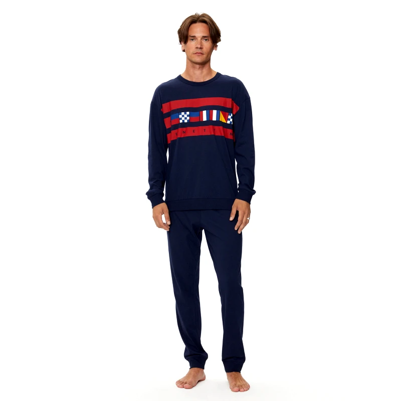 United Colors Of Benetton United Colors Of Benetton Πιτζάμα 3VD04P02D Σκούρο μπλε Regular Fit