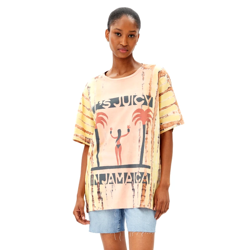 One Teaspoon One Teaspoon T-Shirt Its Juicy In Jamaica 26940 Πορτοκαλί Relaxed Fit