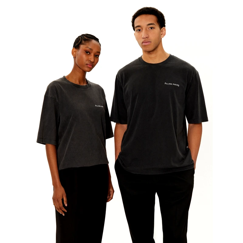 Filling Pieces Filling Pieces T-Shirt Unisex 7441378 Μαύρο Boxy Fit