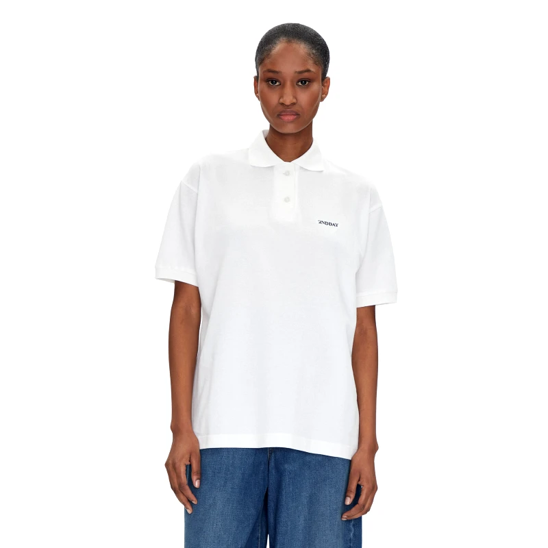 2NDDAY 2NDDAY Polo Aralena 2252248329 Λευκό Loose Fit
