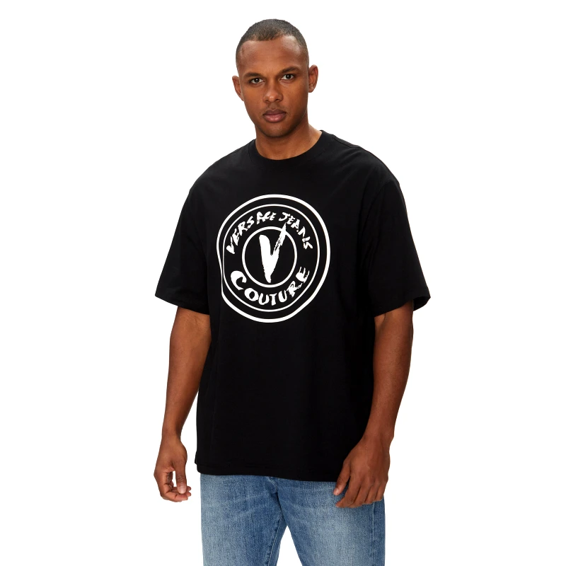 Versace Jeans Couture Versace Jeans Couture T-Shirt 78GAHE08 Μαύρο Regular Fit