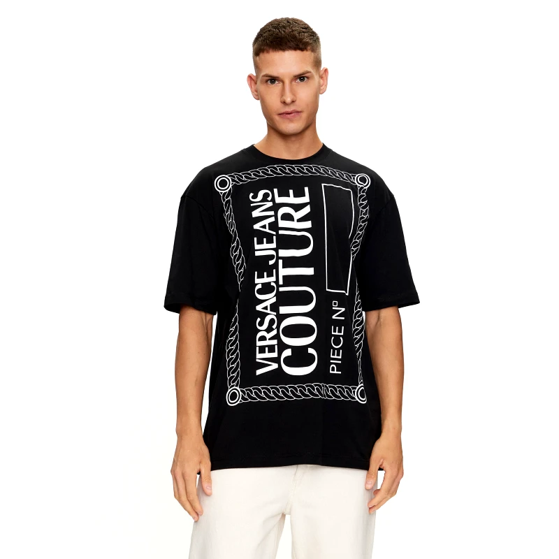 Versace Jeans Couture Versace Jeans Couture T-Shirt 76GAHE04 Μαύρο Regular Fit