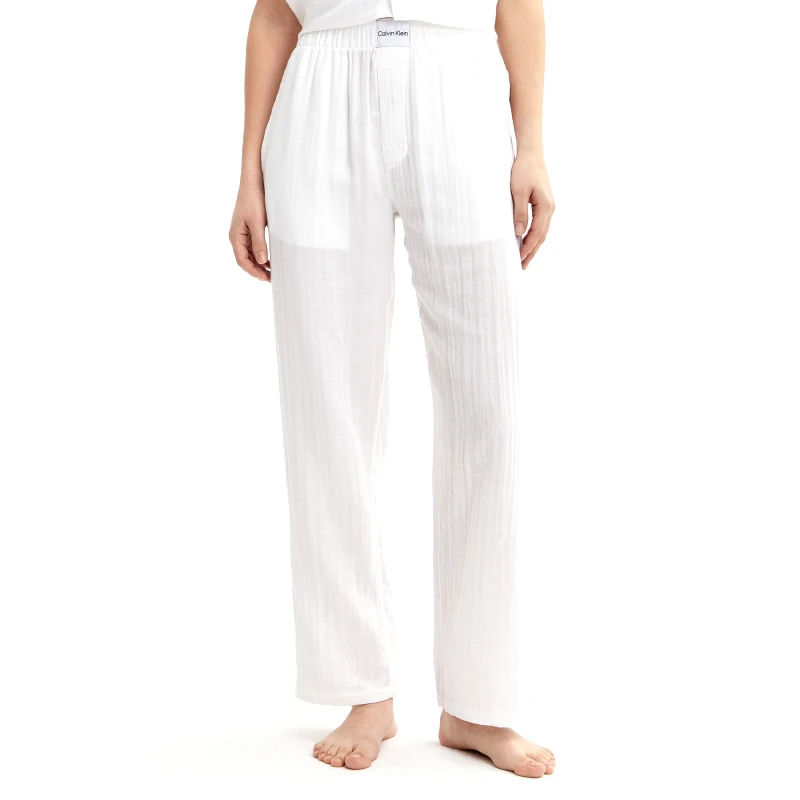 Calvin Klein Underwear Calvin Klein Underwear Παντελόνι υφασμάτινο 000QS7140E Λευκό Relaxed Fit