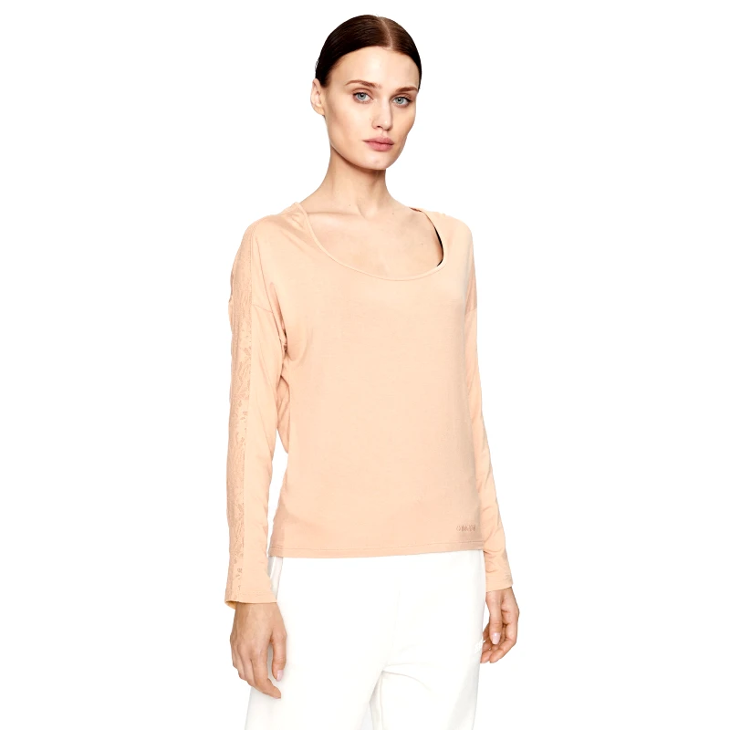 Calvin Klein Underwear Calvin Klein Underwear Μπλούζα πιτζάμας 000QS7006E Μπεζ Regular Fit