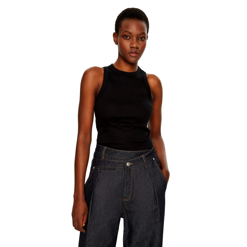 IVY OAK IVY OAK Τοπ Klara IO1100X2350 Μαύρο Slim Fit