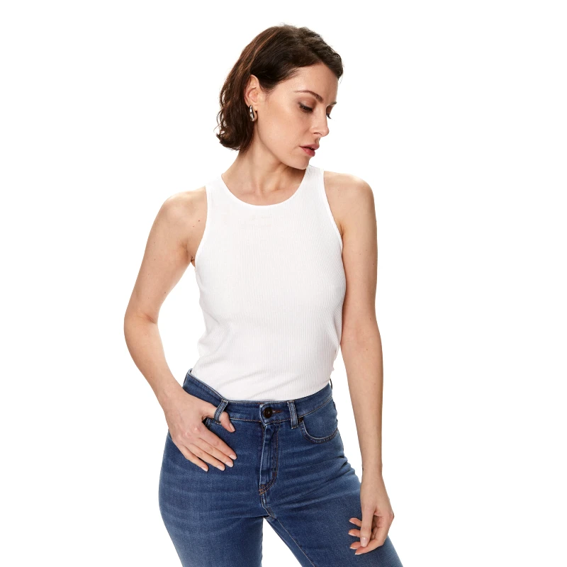 Max Mara Leisure Max Mara Leisure Τοπ Brusson 2416941038 Λευκό Slim Fit