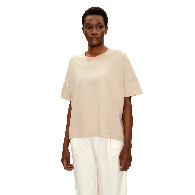 Bomboogie Bomboogie T-Shirt TW7441TJOR5 Μπεζ Relaxed Fit