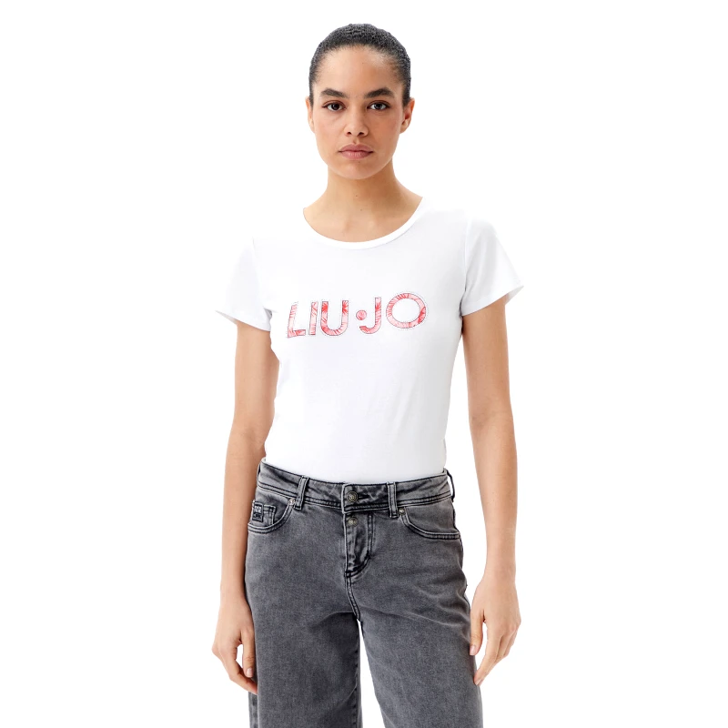 Liu Jo Beachwear Liu Jo Beachwear T-Shirt VA5154 JS003 Λευκό Regular Fit