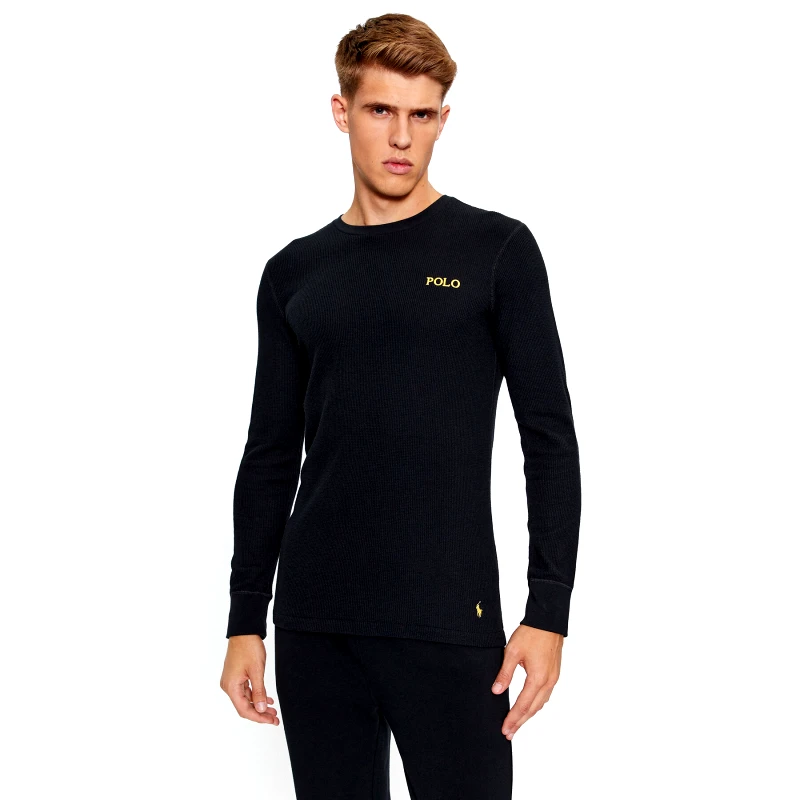 Polo Ralph Lauren Polo Ralph Lauren Μπλούζα πιτζάμας 714899615004 Μαύρο Slim Fit