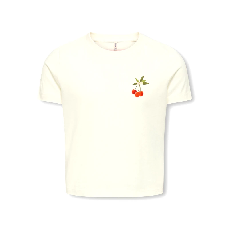 Kids ONLY Kids ONLY T-Shirt Annbel 15354276 Λευκό Cropped Fit