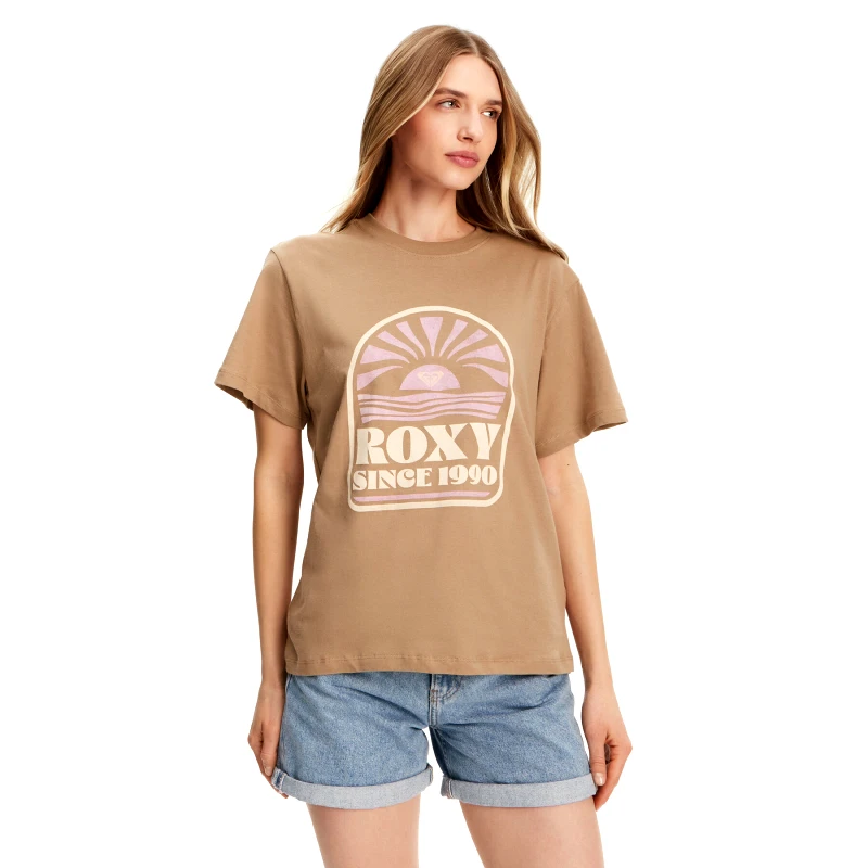 Roxy Roxy T-Shirt ERJZT05912 Καφέ Regular Fit