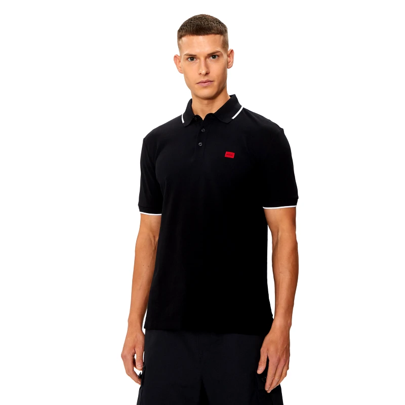 HUGO Hugo Polo Deresino232 50490775 Μαύρο Slim Fit