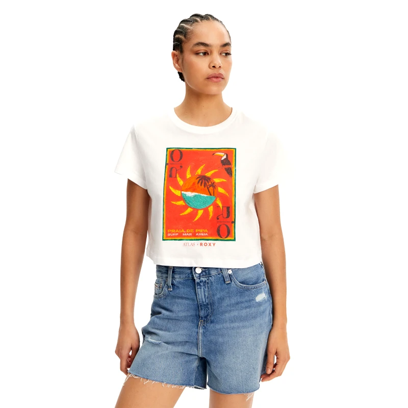 Roxy Roxy T-Shirt ERJZT05921 Λευκό Relaxed Fit
