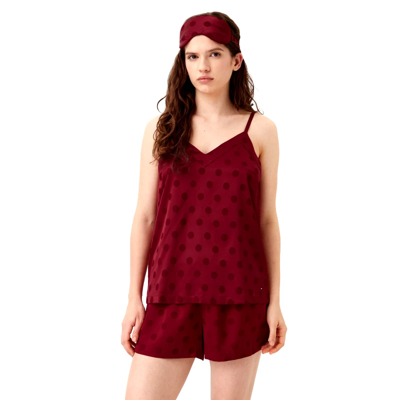 Tommy Hilfiger Tommy Hilfiger Πιτζάμα UW0UW05551 Μπορντό Regular Fit