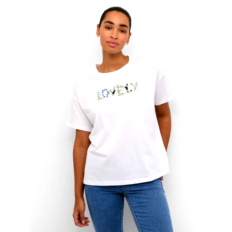 Kaffe Kaffe T-Shirt Firia 10508406 Λευκό Regular Fit