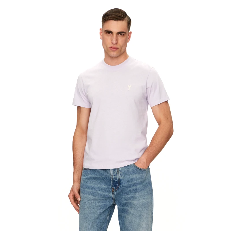 AMI Paris AMI Paris T-Shirt HTS060.724 Μωβ Regular Fit