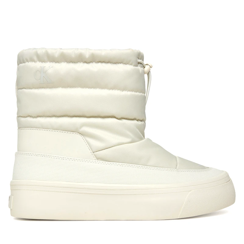 Calvin Klein Μπότες Χιονιού Calvin Klein Vulc Flatf Snowboot Nylon Mix Mg YW0YW01977 Λευκό