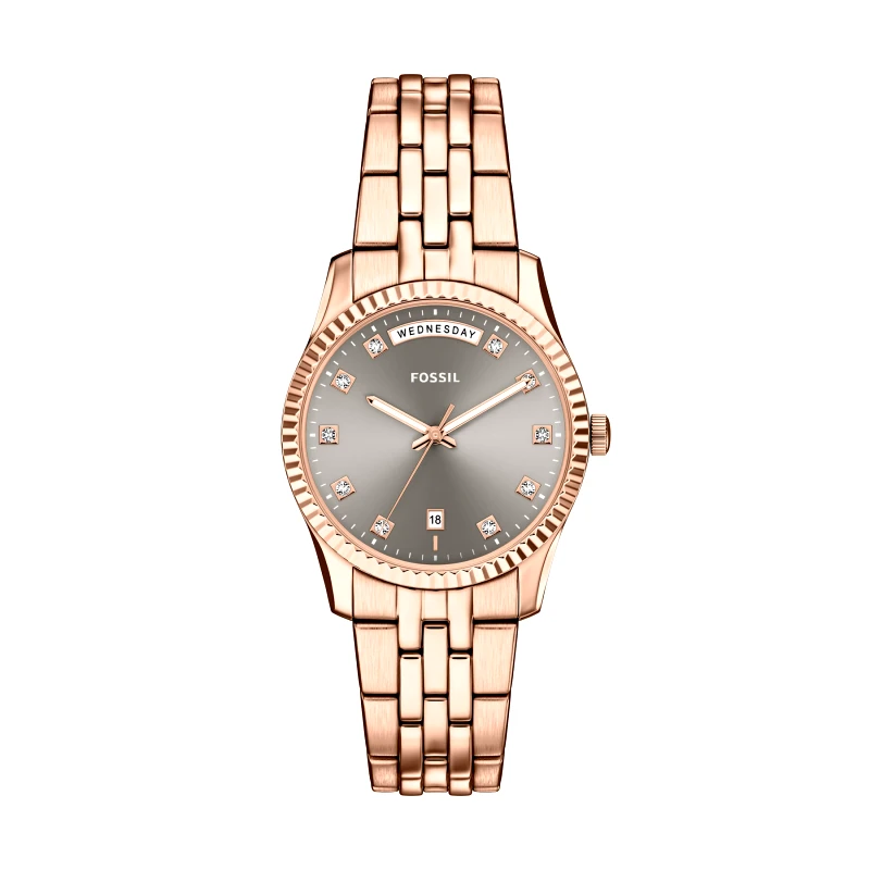 Fossil Ρολόι Fossil Scarlette ES5459 Ροζ χρυσό