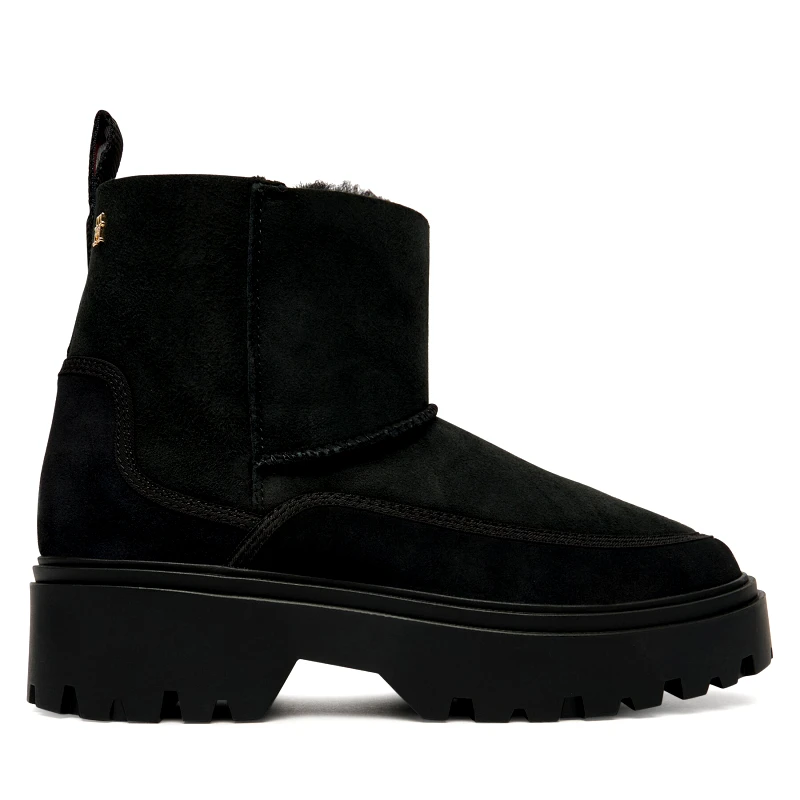 Tommy Hilfiger Μπότες Χιονιού Tommy Hilfiger Real Shearling Pullon FW0FW08997 Μαύρο