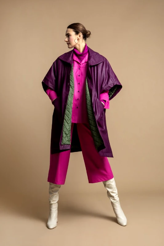 MOUTAKI Πόντσο δερματίνη oversized