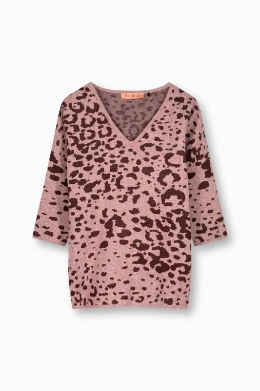 RINO&PELLE Μπλούζα πλεκτή σε animal print