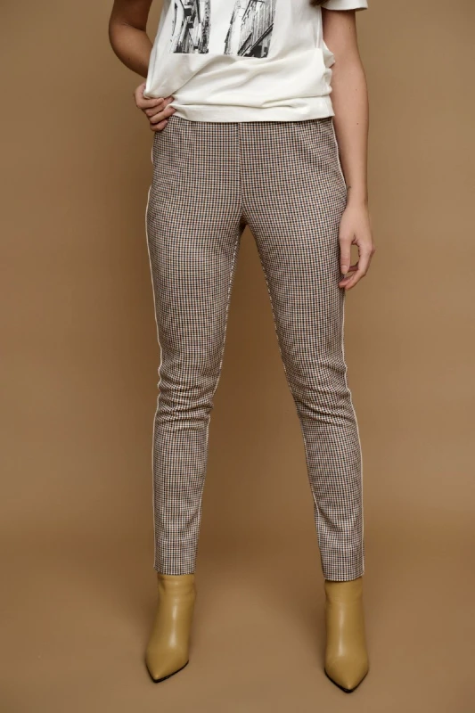 RINO&PELLE Παντελόνι κολάν σε καρό