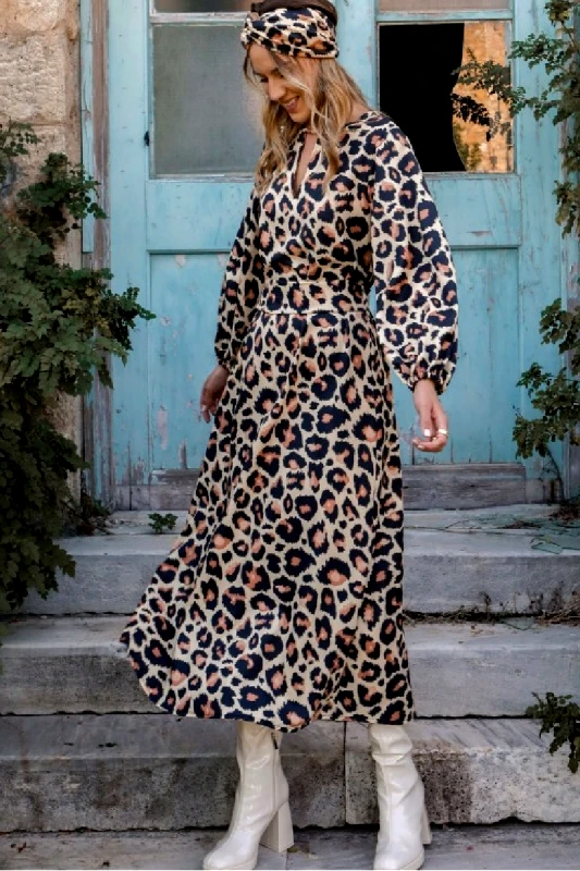 BEEME Luisa φόρεμα σε animal print