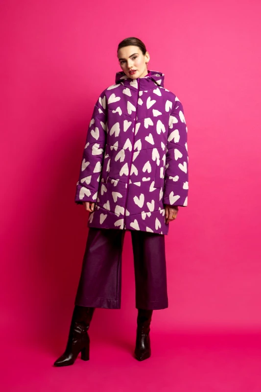 MOUTAKI Μπουφάν oversized με print