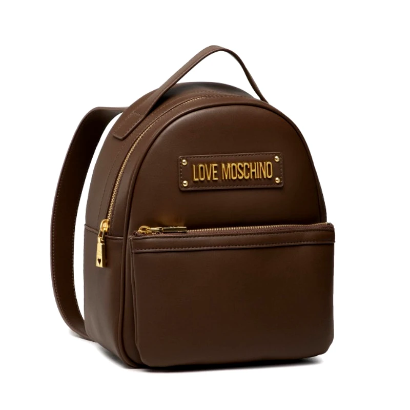 LOVE MOSCHINO Σακίδιο καφέ με εξωτερικό τσεπάκι
