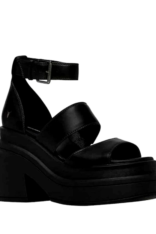 WINDSORSMITH Δερμάτινη πλατφόρμα μαύρη
