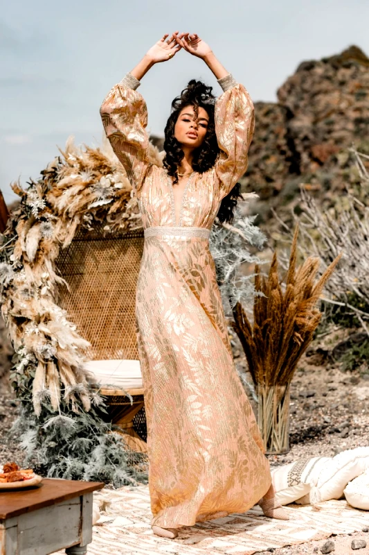 MYA COLLECTION Malfa φόρεμα με μακριά μανίκια -MYA COLLECTION