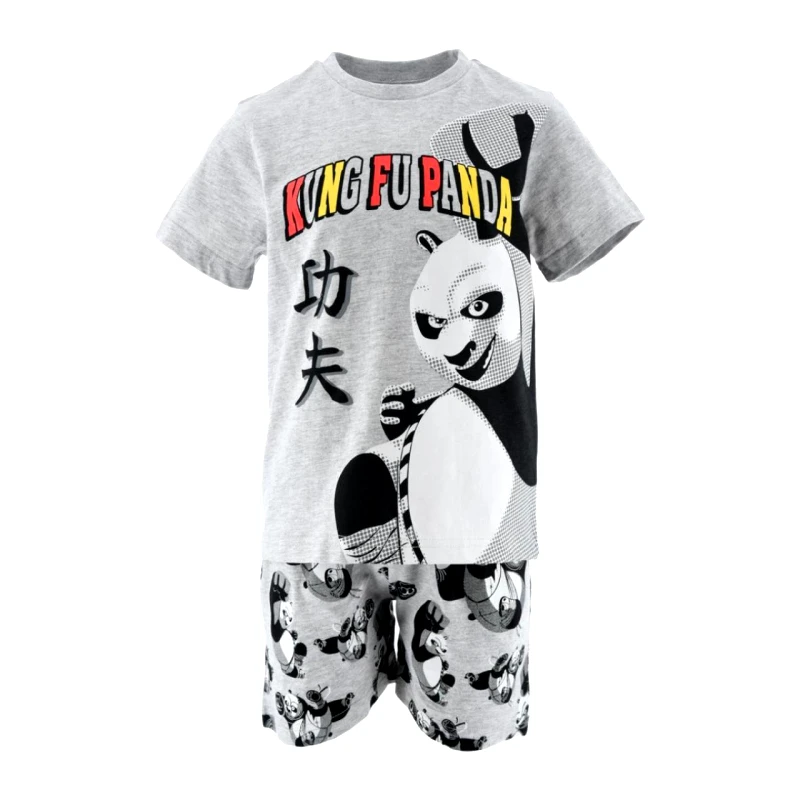 SUPER HEROES Πιτζάμα μακό αγόρι Kung Fu Panda-EX2108-LGREY