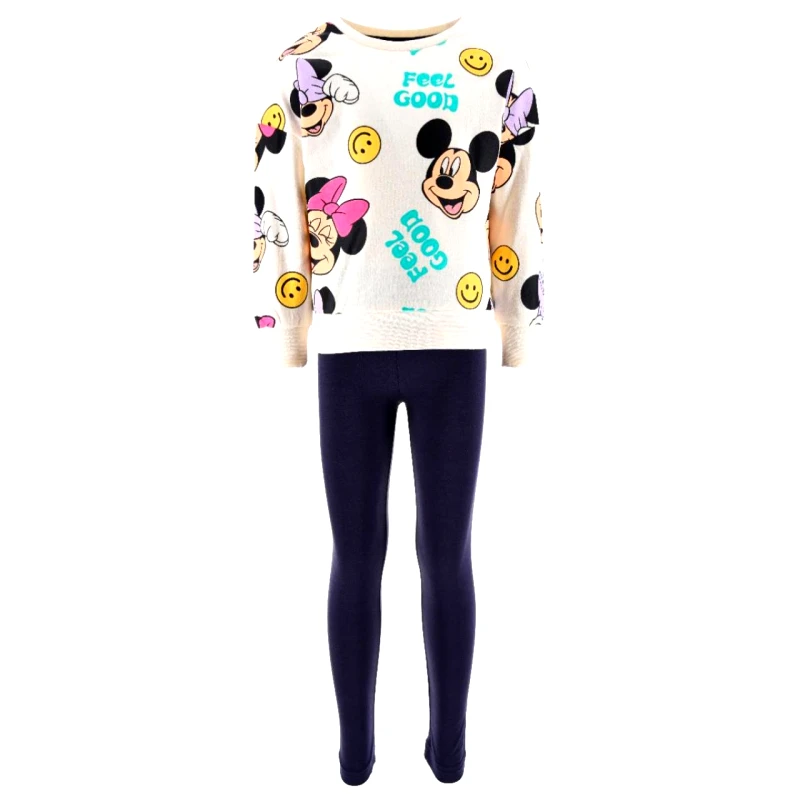 SUPER HEROES Σετ φούτερ με κολάν κορίτσι Minnie Mouse-XH1220-OWHITE