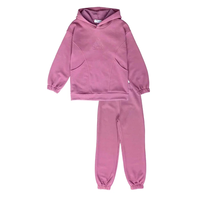 ACTION Σετ φόρμα φούτερ κορίτσι Action-12430001-Pink