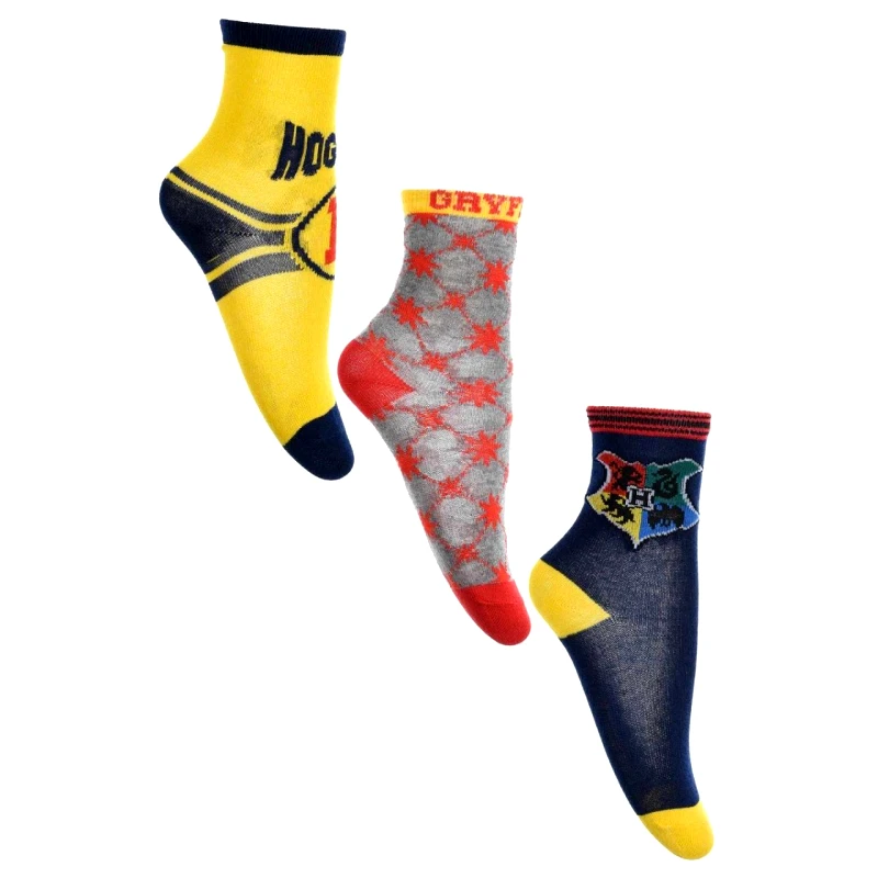 SUPER HEROES Κάλτσες 3 τεμ. αγόρι Harry Potter-VH0600-PACK1-YELLOW