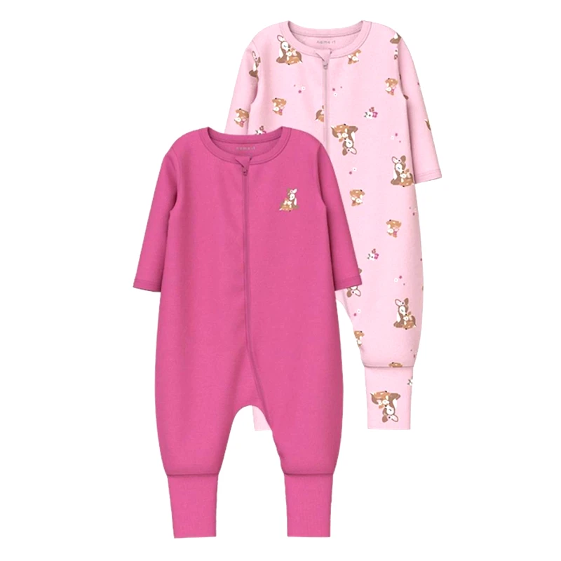 Name it Φορμάκια σετ 2 τεμ. μπεμπέ κορίτσι Name it-13232740-Ibis Rose-organic cotton
