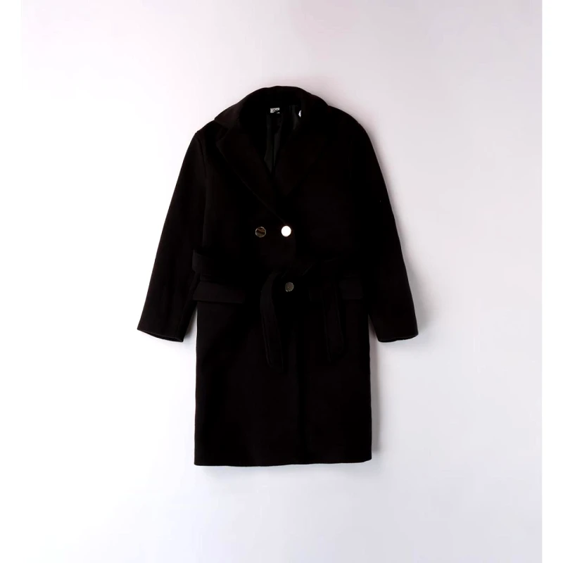 I DO Παλτό μακρύ κορίτσι I DO-4.A937-0658-Black