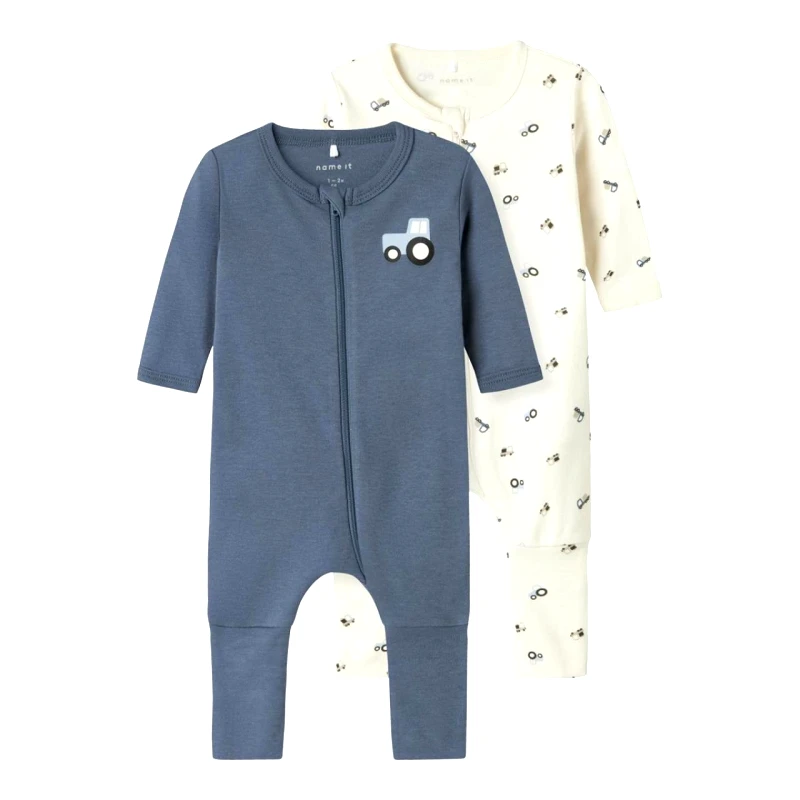 Name it Φορμάκια σετ 2 τεμ. μπεμπέ αγόρι Name it-13240990-Jet Stream-organic cotton