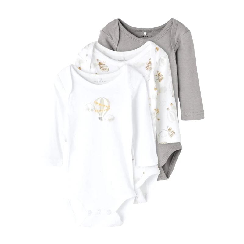 Name it Σετ 3 τεμ. φορμάκια μπεμπέ unisex Name it-13198656-Alloy-organic cotton.