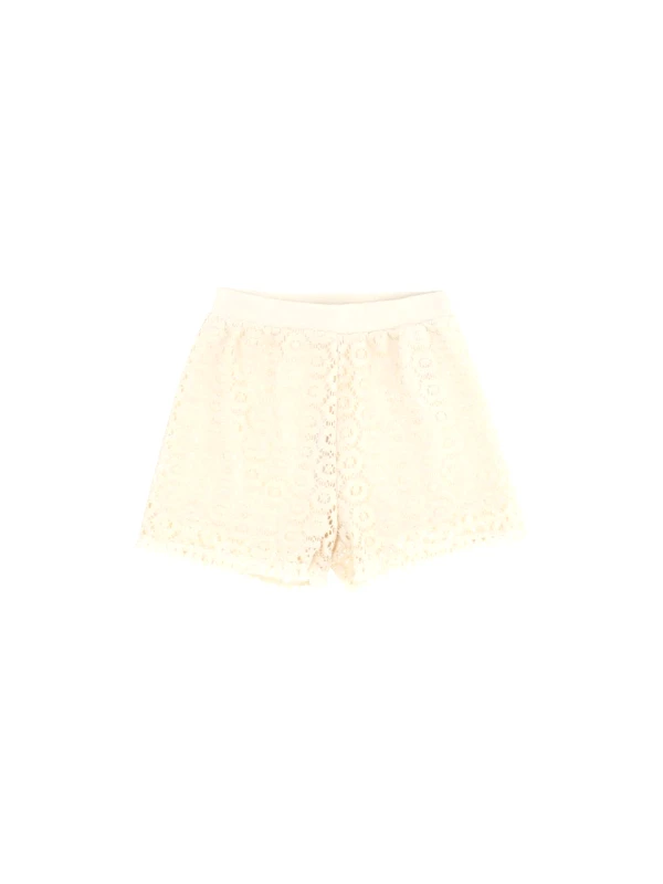 Please Σορτς πλεκτό κορίτσι PLEASE-RE31390G373118-ALMOND MILK