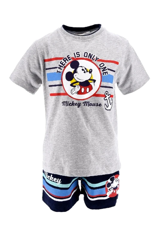 SUPER HEROES Σετ μακό αγόρι Mickey Mouse-EV1072-GREY-organic cotton