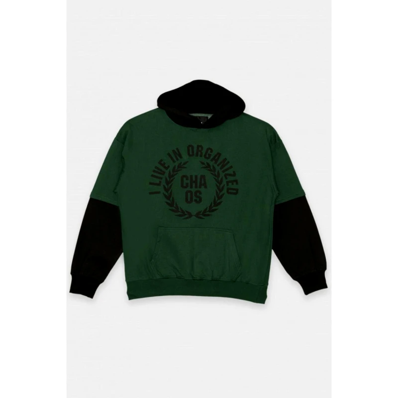 reporter young Μπλούζα φούτερ αγόρι Reporter Young-223-0551B-21-580-GREEN